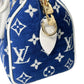 Louis Vuitton Speedy 20 Bandouliere Velvet Hand Bag Shoulder Bag - Blue White