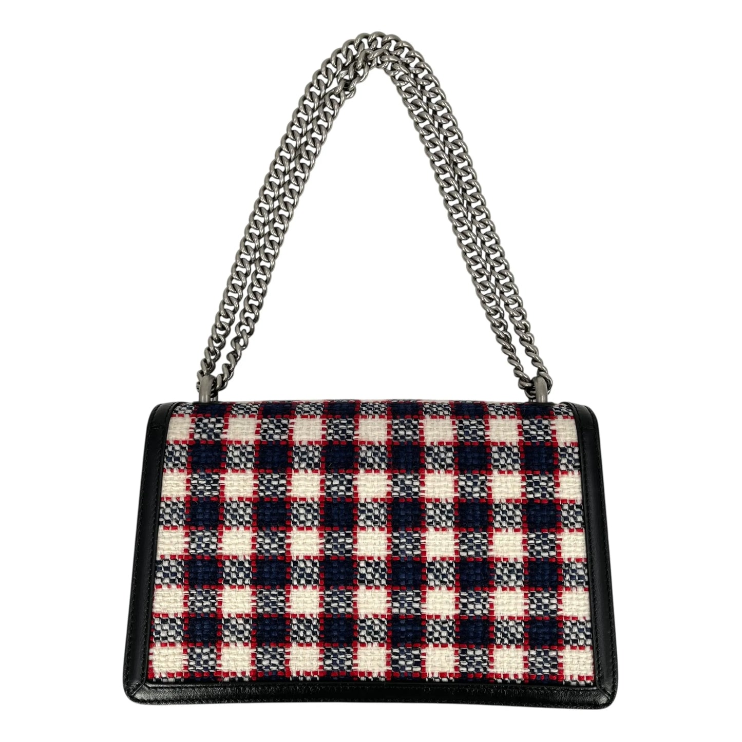 GUCCI Dionysus Tweed Shoulder Bag - Red × Blue × White 