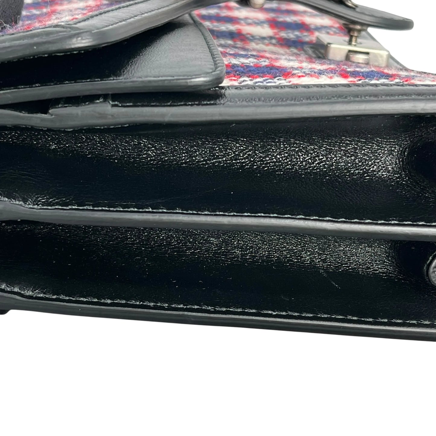 GUCCI Dionysus Tweed Shoulder Bag - Red × Blue × White 