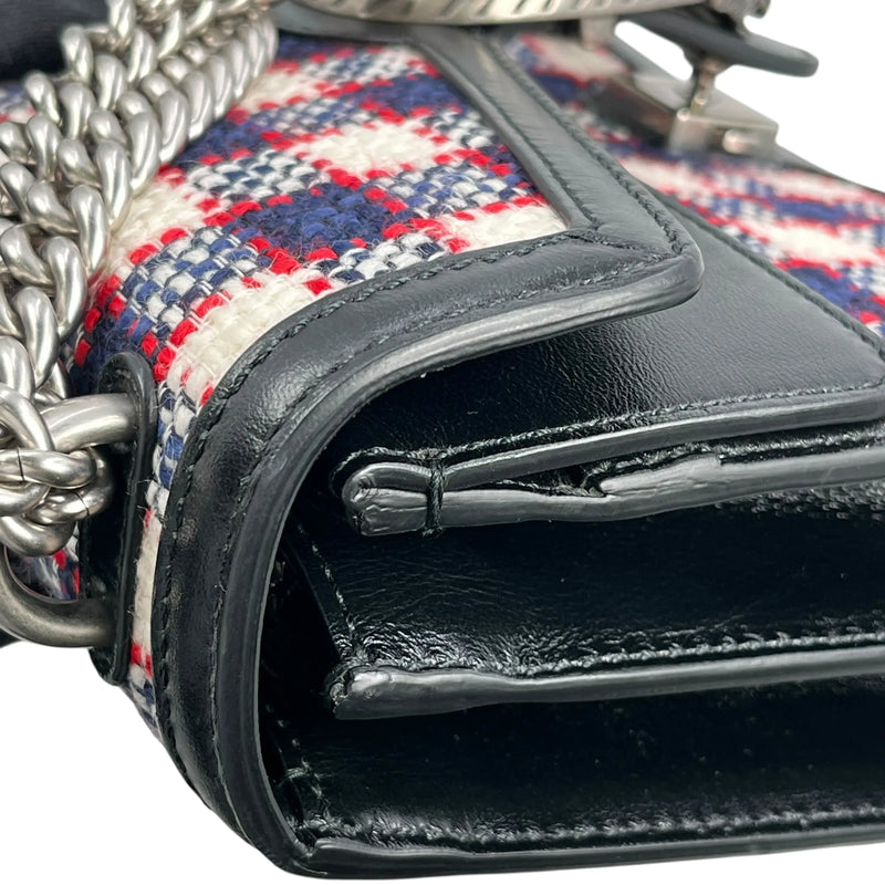 GUCCI Dionysus Tweed Shoulder Bag - Red × Blue × White 