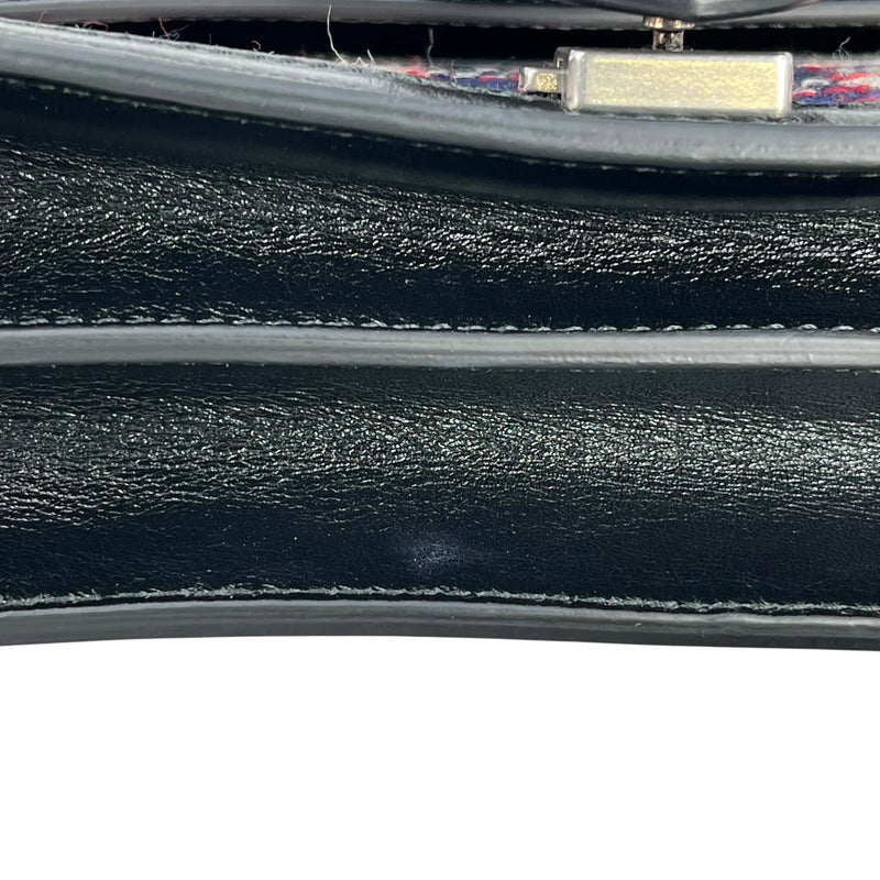 GUCCI Dionysus Tweed Shoulder Bag - Red × Blue × White 