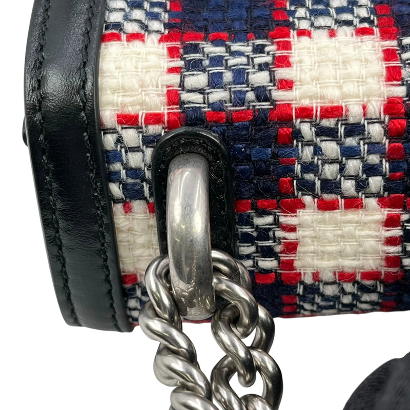 GUCCI Dionysus Tweed Shoulder Bag - Red × Blue × White 