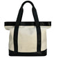 BALENCIAGA Canvas Navy Tote Bag - Cream Black