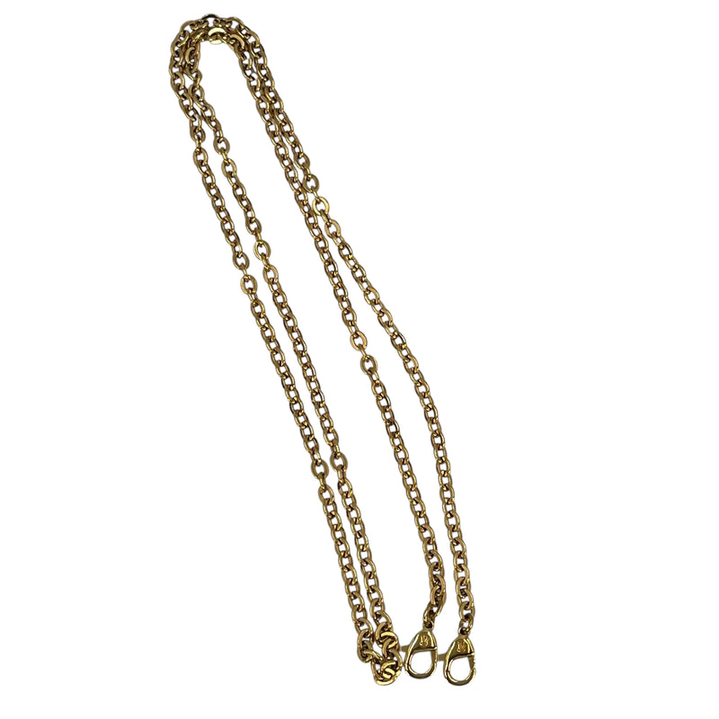 Louis Vuitton Pochette Double Zip Monogram Empreinte Shoulder Bag Chain Shoulder Wallet - Beige Cream