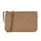 Louis Vuitton Pochette Double Zip Monogram Empreinte Shoulder Bag Chain Shoulder Wallet - Beige Cream