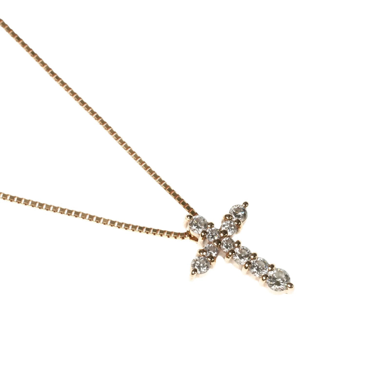 Diamond Cross Pendant Necklace 0.30ct 18K