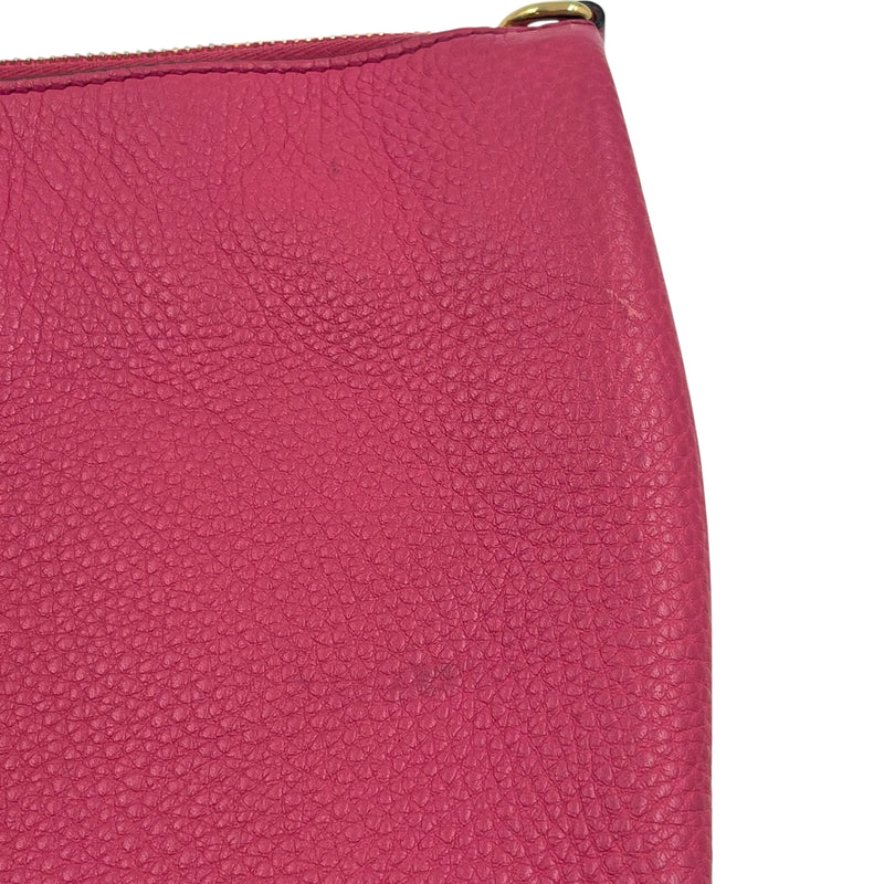 PRADA Vitello Daino Leather Shoulder Bag - Pink