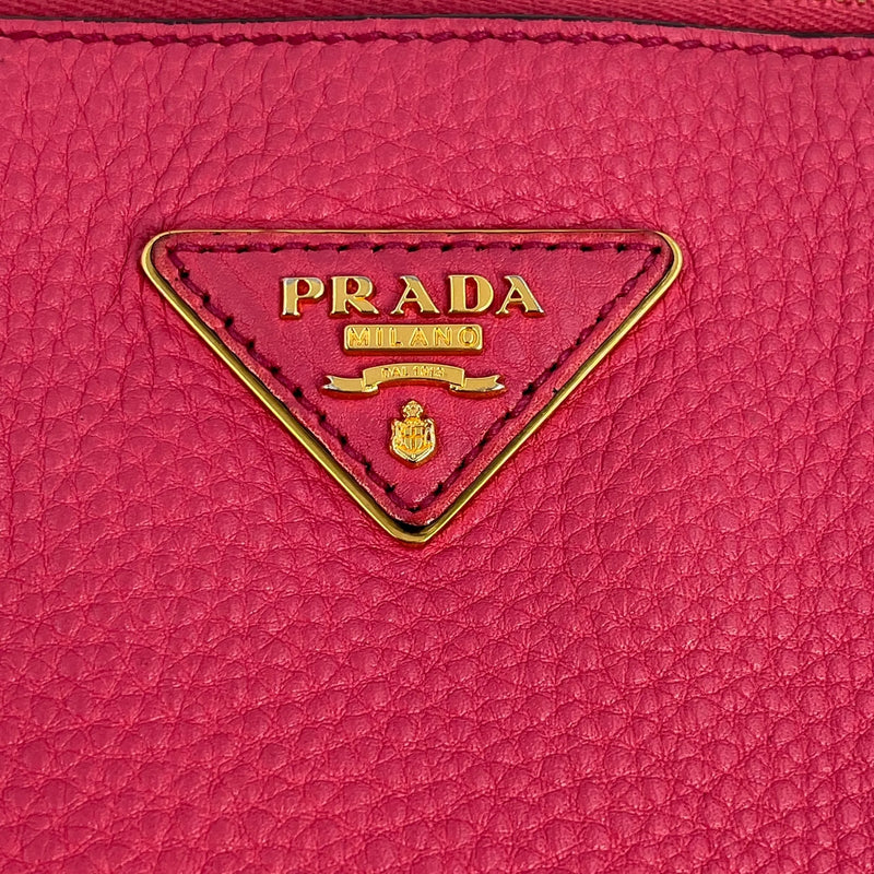 PRADA Vitello Daino Leather Shoulder Bag - Pink