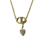 Dior CD Necklace Crystal Heart Charm