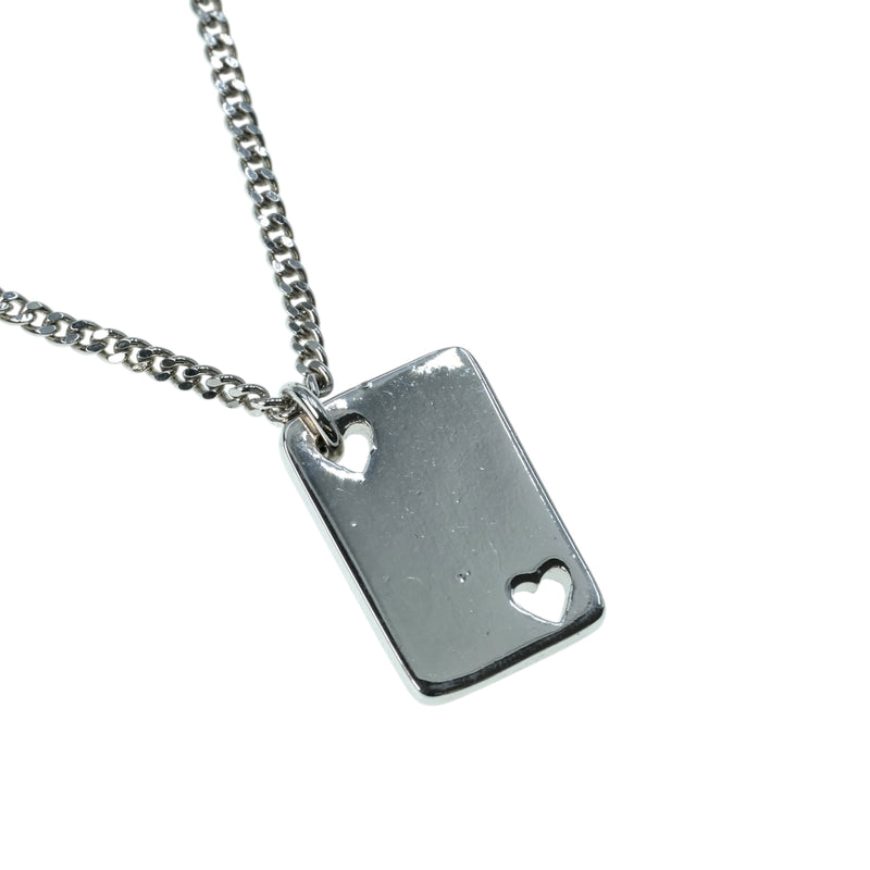 Dior Rhinestone Hearts Playing Card Necklace