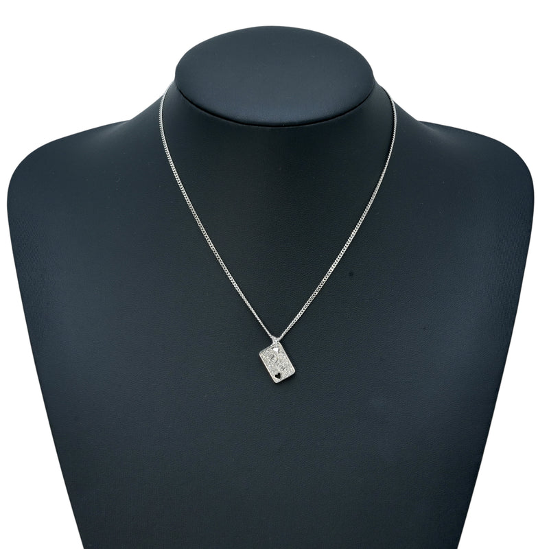 Dior Rhinestone Hearts Playing Card Necklace
