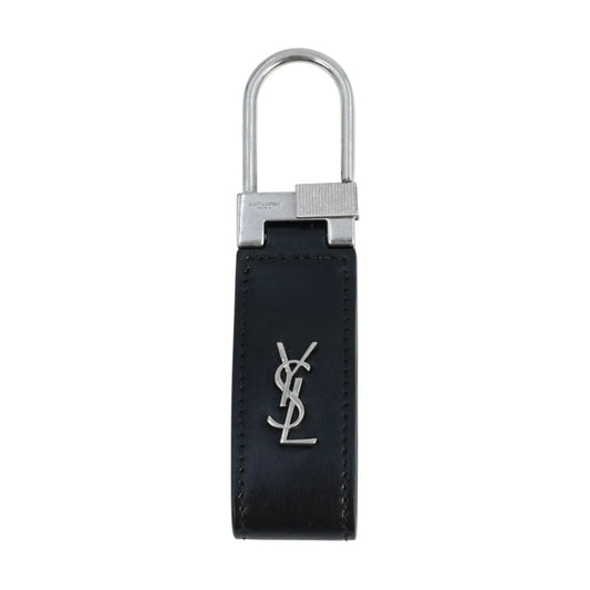 Saint Laurent Tiny Cassandre Keyring - Black