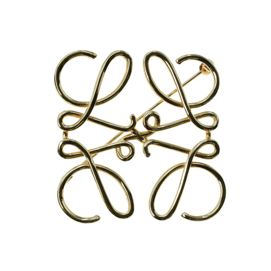 LOEWE Anagram Brooch Accessories - Gold