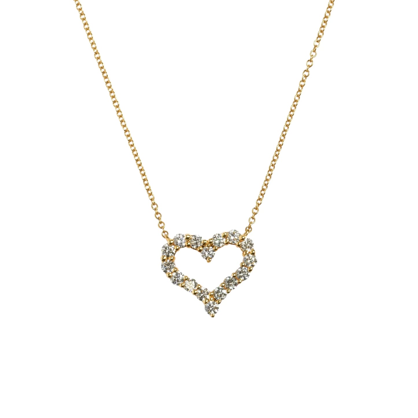 Tiffany Sentimental Heart Pendant Necklace - 18KYG