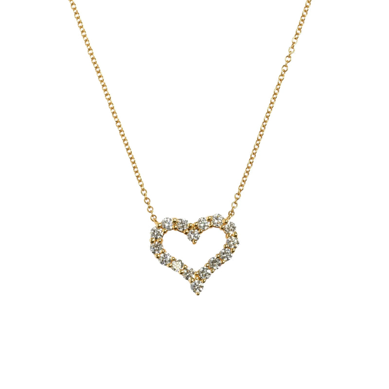 Tiffany Sentimental Heart Pendant Necklace - 18KYG