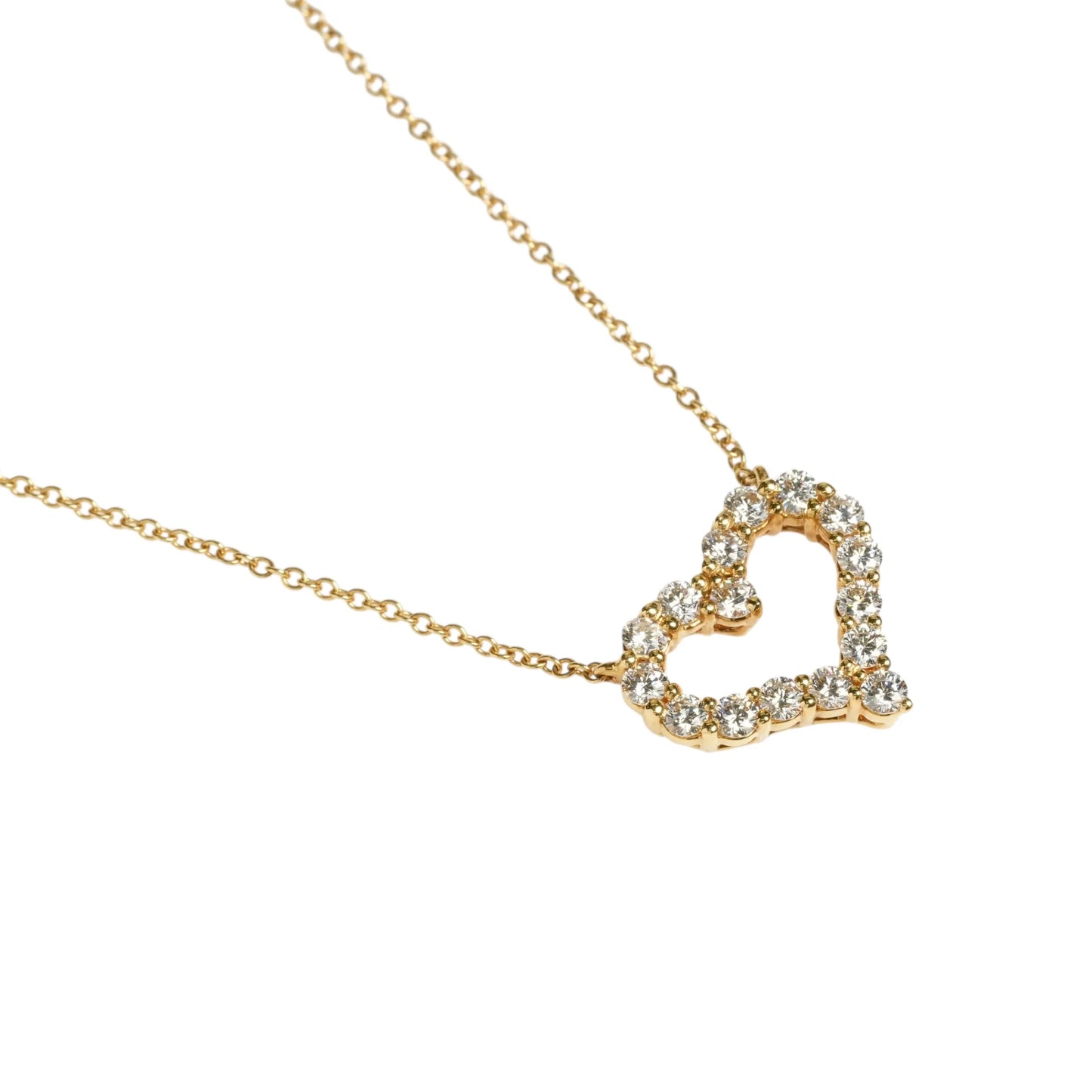 Tiffany Sentimental Heart Pendant Necklace - 18KYG
