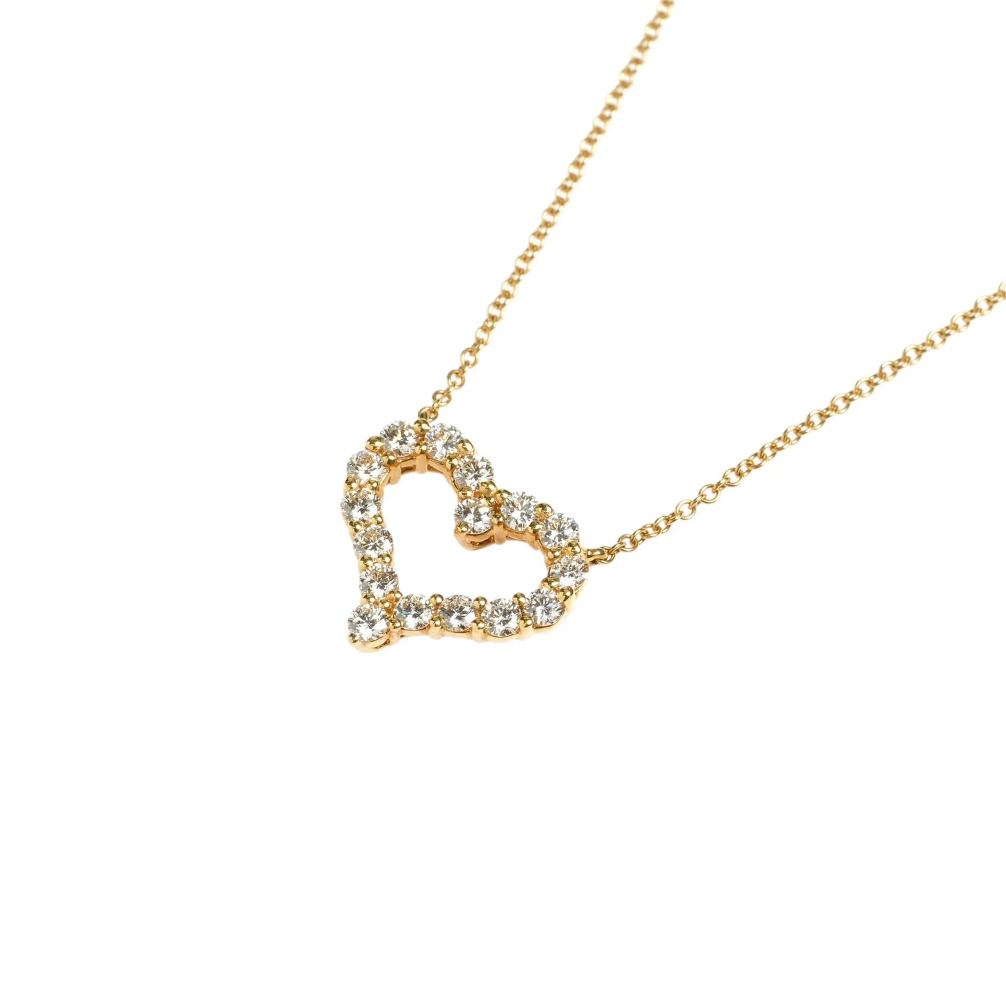 Tiffany Sentimental Heart Pendant Necklace - 18KYG