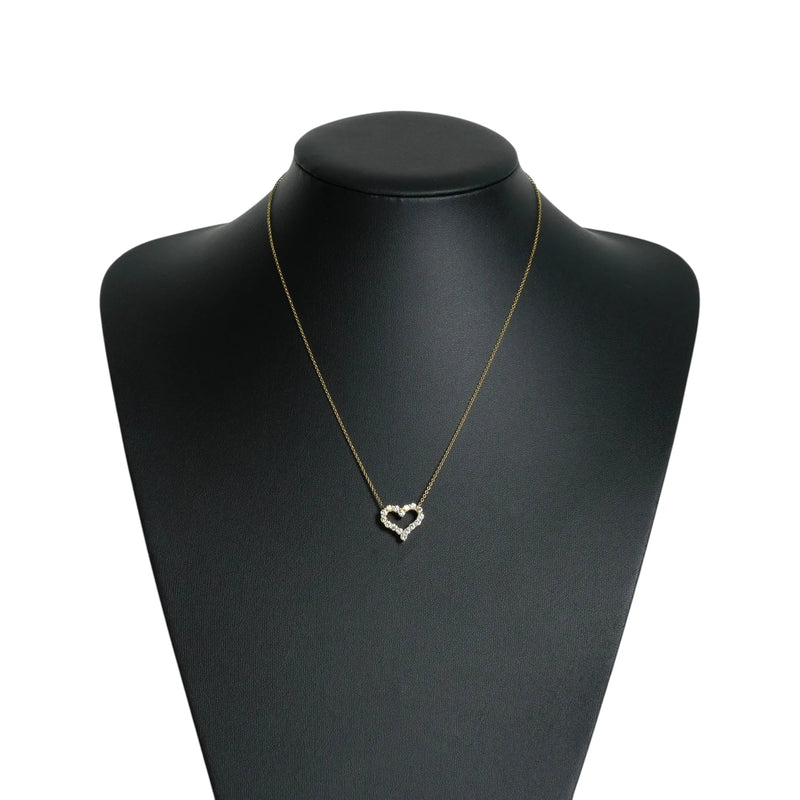 Tiffany Sentimental Heart Pendant Necklace - 18KYG