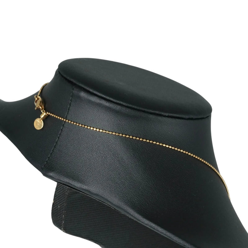 GUCCI Logo Plate 1P Diamond Necklace 18K