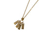 GUCCI Logo Plate 1P Diamond Necklace 18K