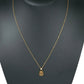 GUCCI Logo Plate 1P Diamond Necklace 18K