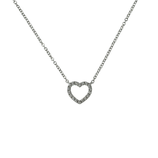 Tiffany Metro Heart Necklace 18KWG
