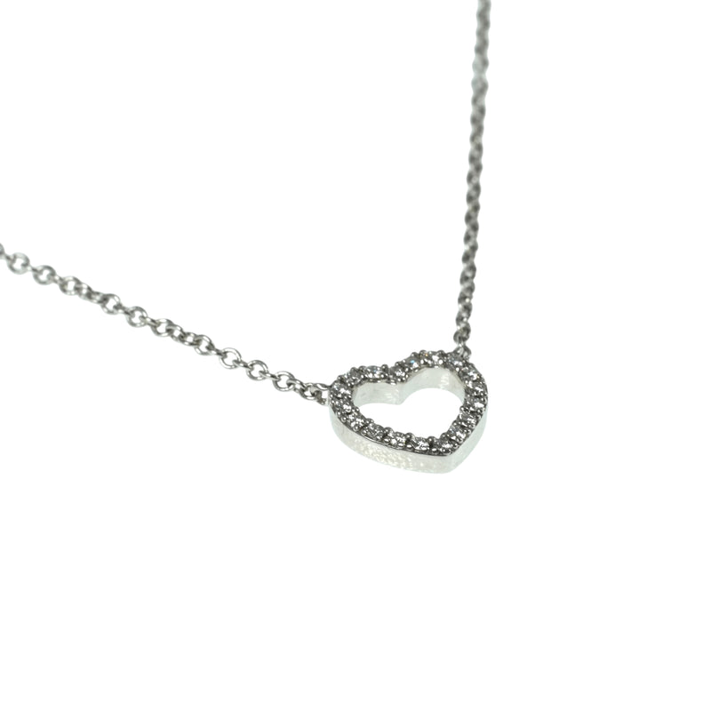 Tiffany Metro Heart Necklace 18KWG