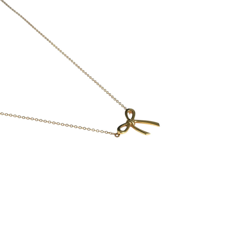 Tiffany Ribbon Necklace 18KYG
