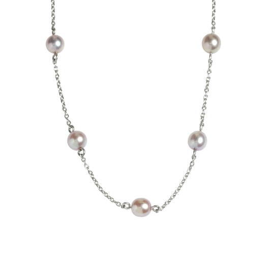 TASAKI Pearl Station Necklace - 18KWG