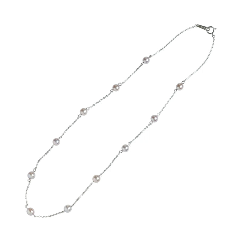 TASAKI Pearl Station Necklace - 18KWG