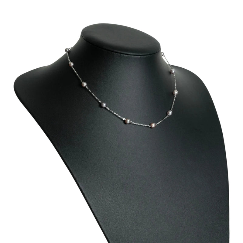 TASAKI Pearl Station Necklace - 18KWG