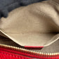 GUCCI GG Canvas and Leather Shoulder Bag - Red