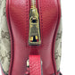 GUCCI GG Canvas and Leather Shoulder Bag - Red