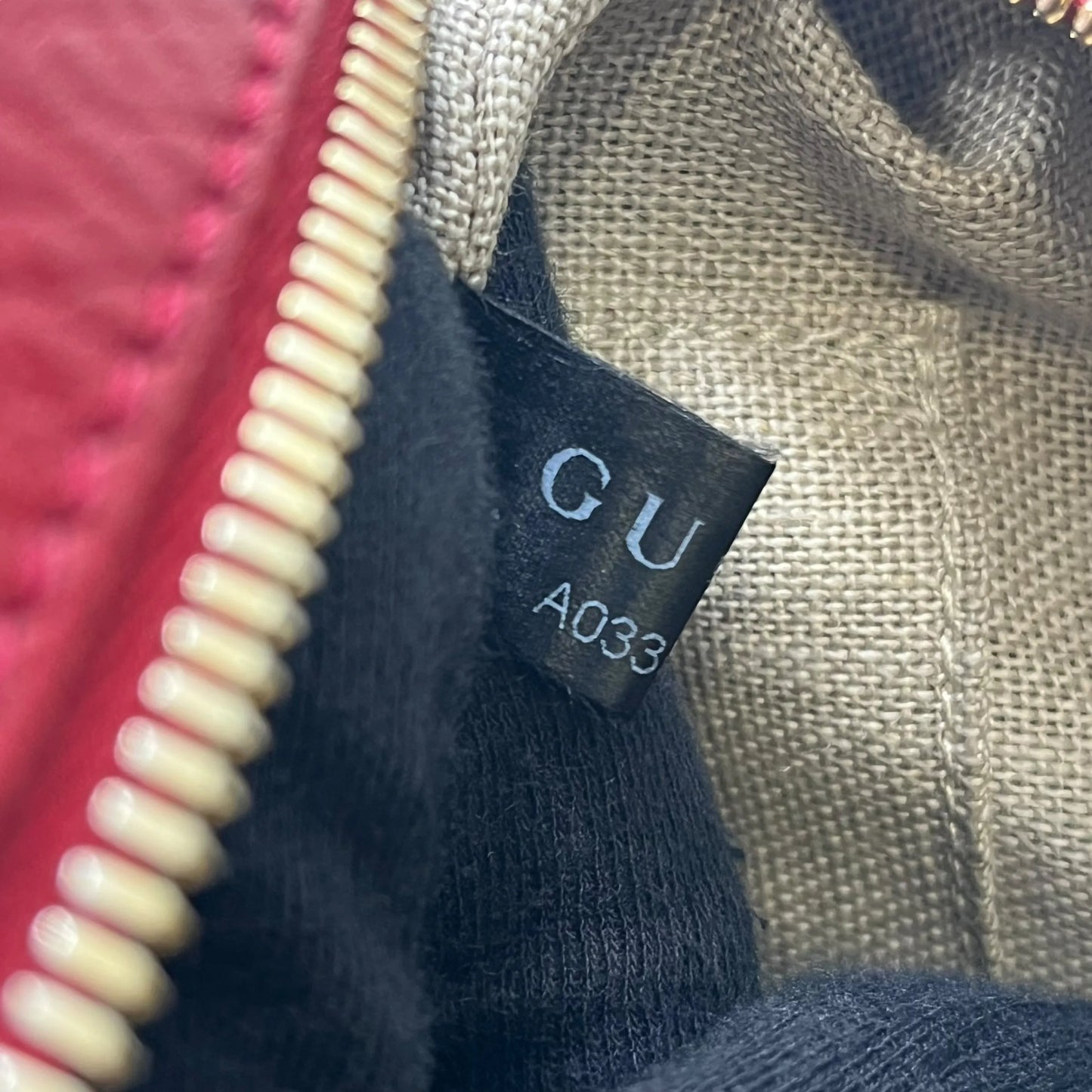 GUCCI GG Canvas and Leather Shoulder Bag - Red