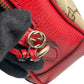 GUCCI GG Canvas and Leather Shoulder Bag - Red
