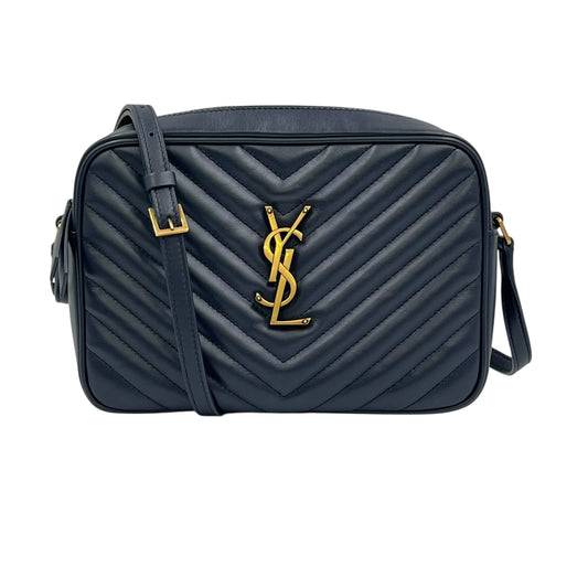 Saint Laurent Lou Medium Shoulder Bag - Navy