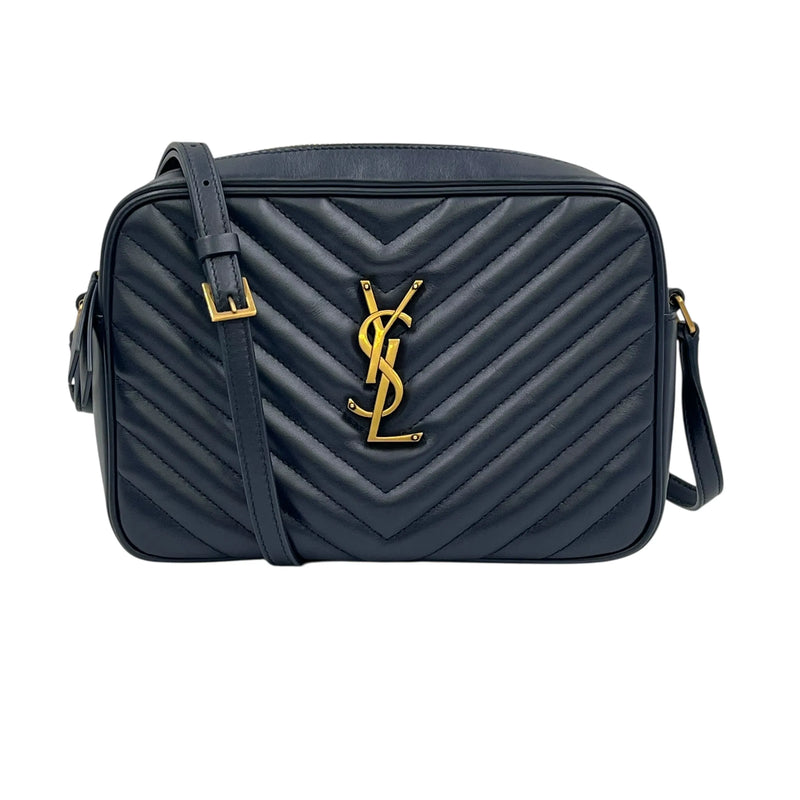 Saint Laurent Lou Medium Shoulder Bag - Navy
