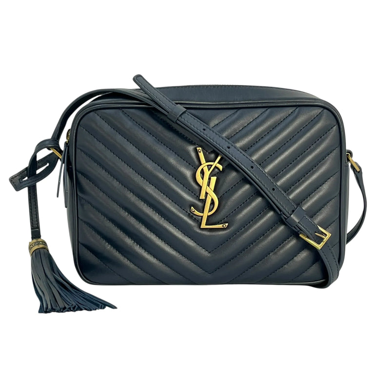 Saint Laurent Lou Medium Shoulder Bag - Navy