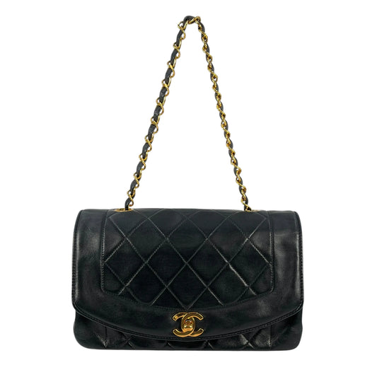 CHANEL Diana Flap 22 Chain Shoulder Bag - Black