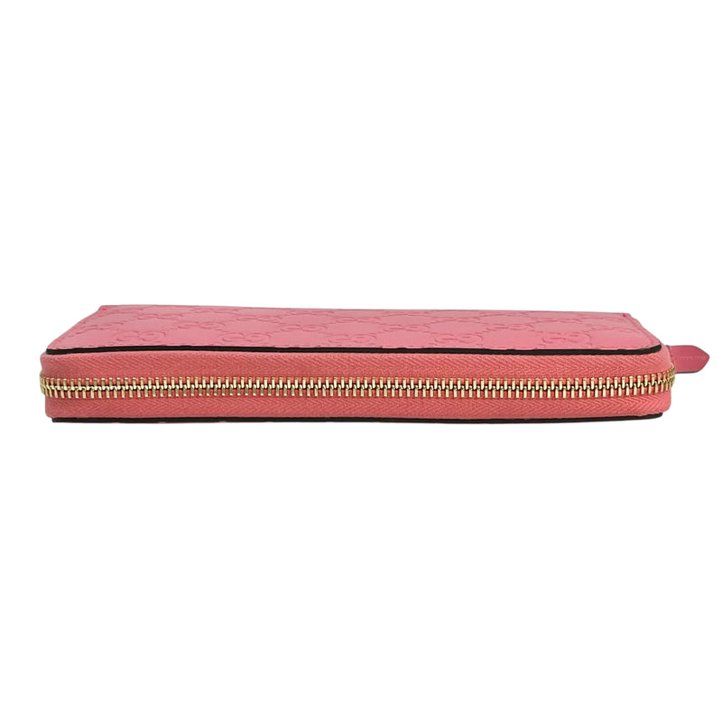 GUCCI GG Marmont Metelasse Zipped Around Long Wallet - Pink