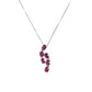 Ruby and Diamond 0.05 Necklace - 18KWG
