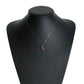 Ruby and Diamond 0.05 Necklace - 18KWG