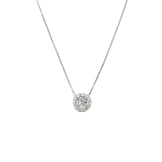 Diamond 0.214 0.14 Necklace - Pt900/Pt850