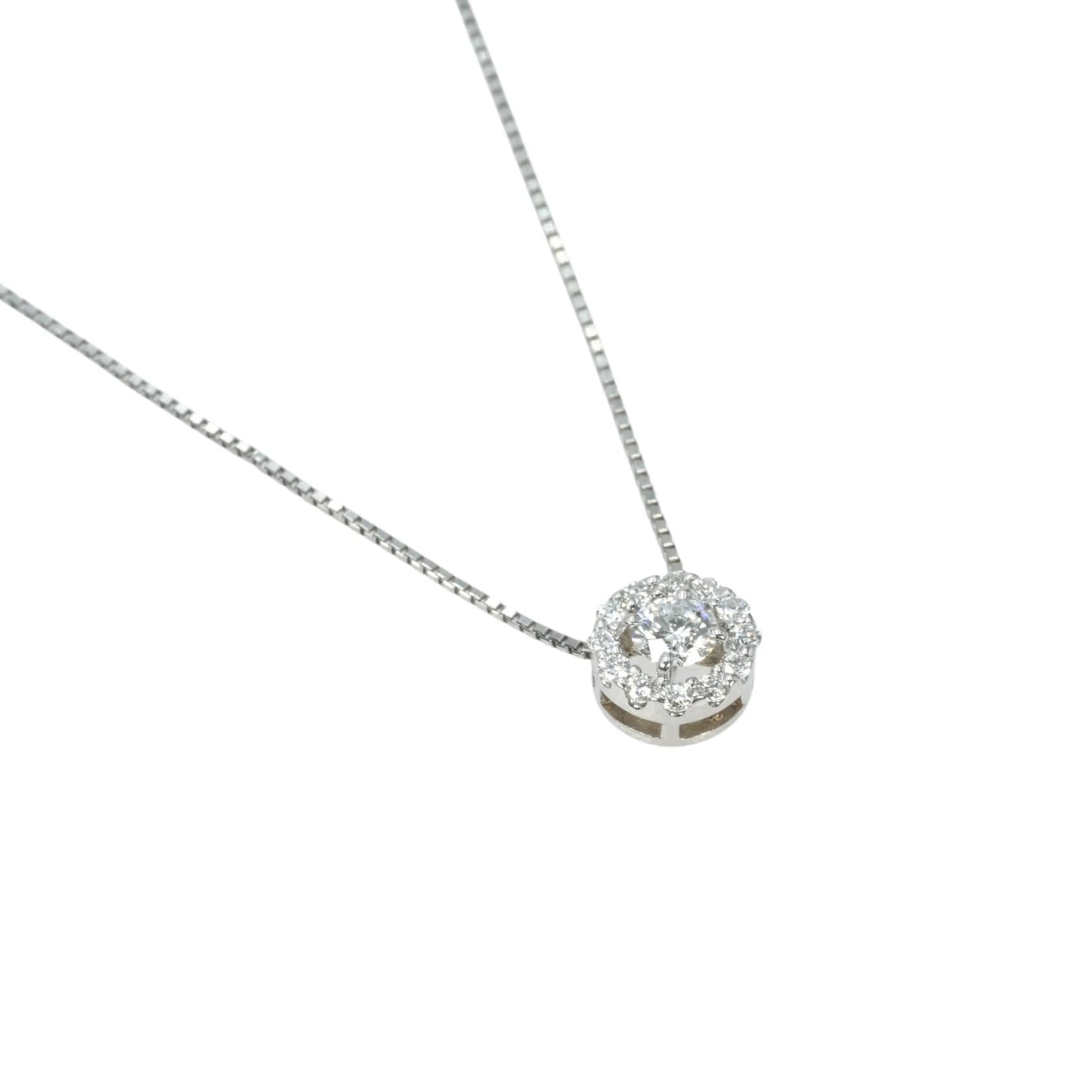 Diamond 0.214 0.14 Necklace - Pt900/Pt850
