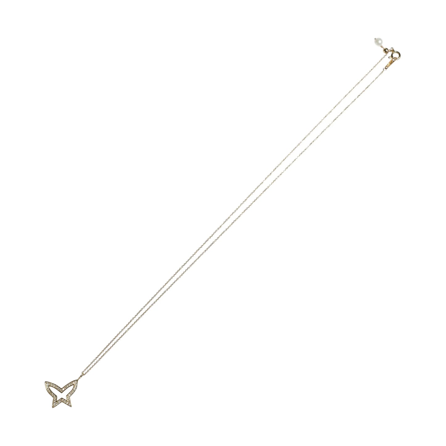 Butterfly Diamond 0.19 Necklace - 18KYG