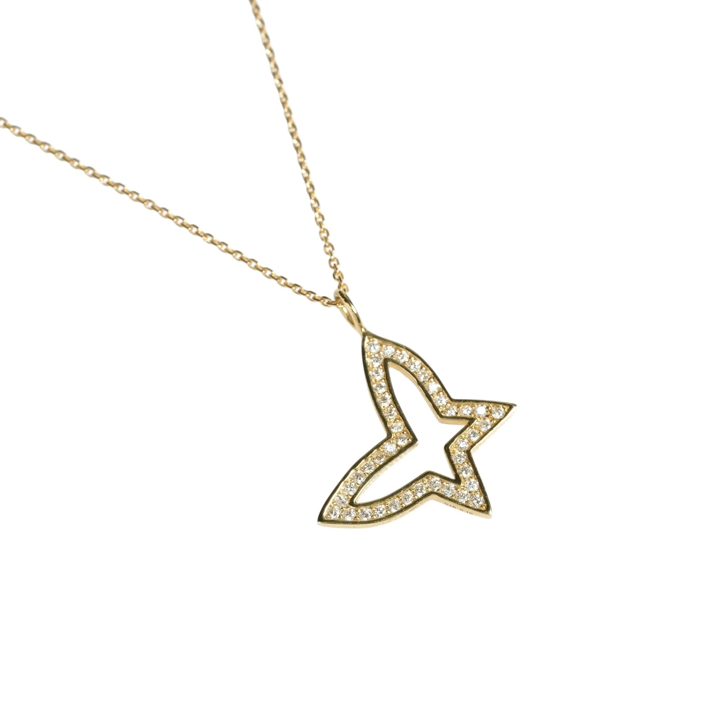 Butterfly Diamond 0.19 Necklace - 18KYG