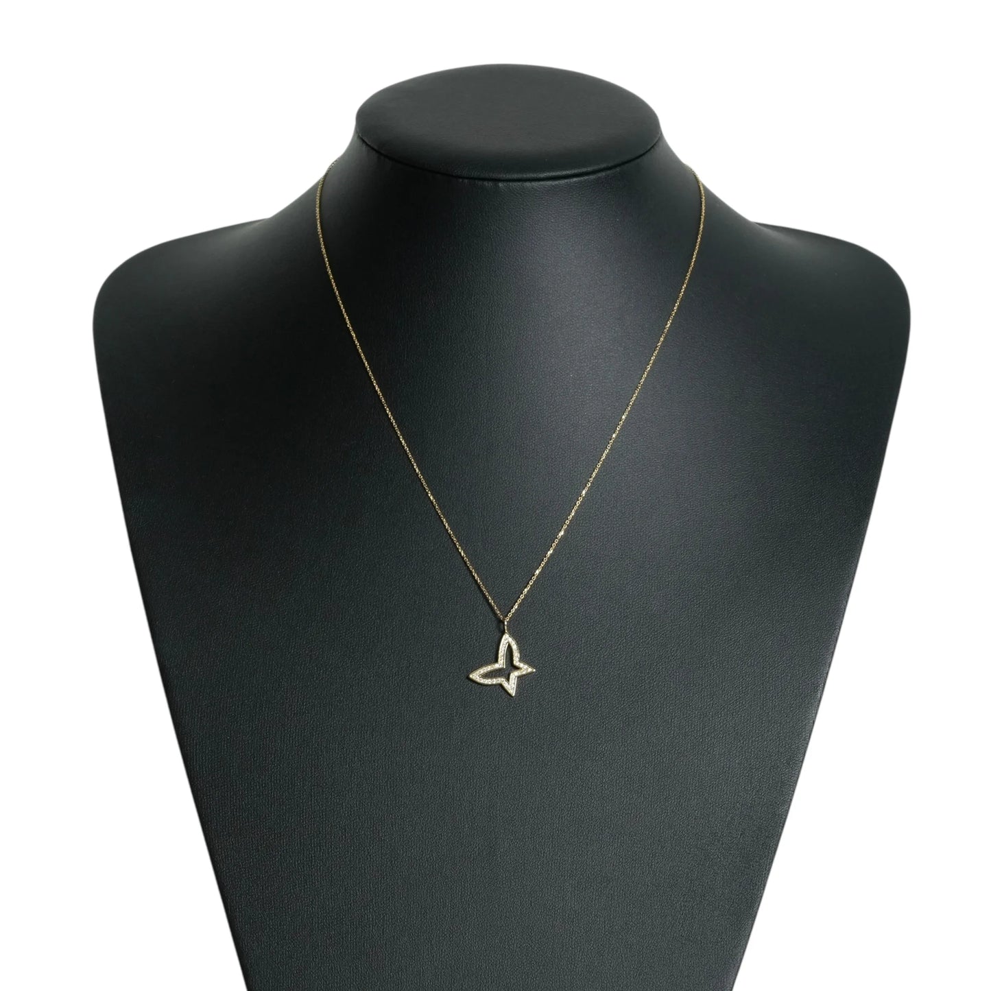 Butterfly Diamond 0.19 Necklace - 18KYG