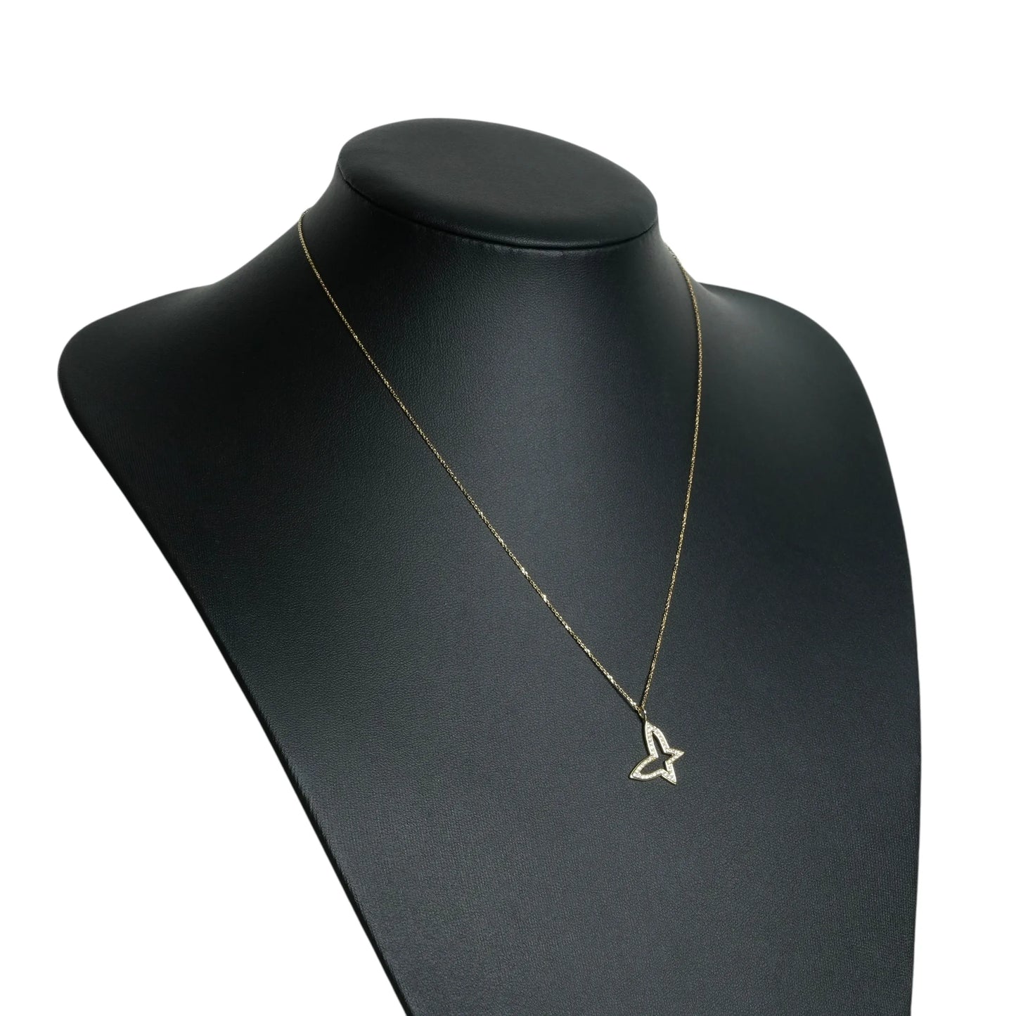 Butterfly Diamond 0.19 Necklace - 18KYG