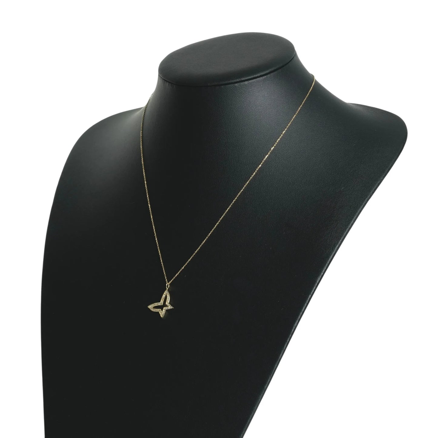 Butterfly Diamond 0.19 Necklace - 18KYG