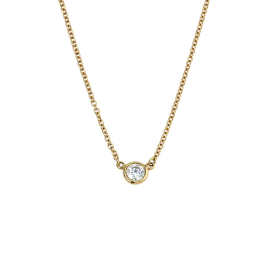 Tiffany By The Yard Diamond 0.12 Necklace - 18KYG - 33295